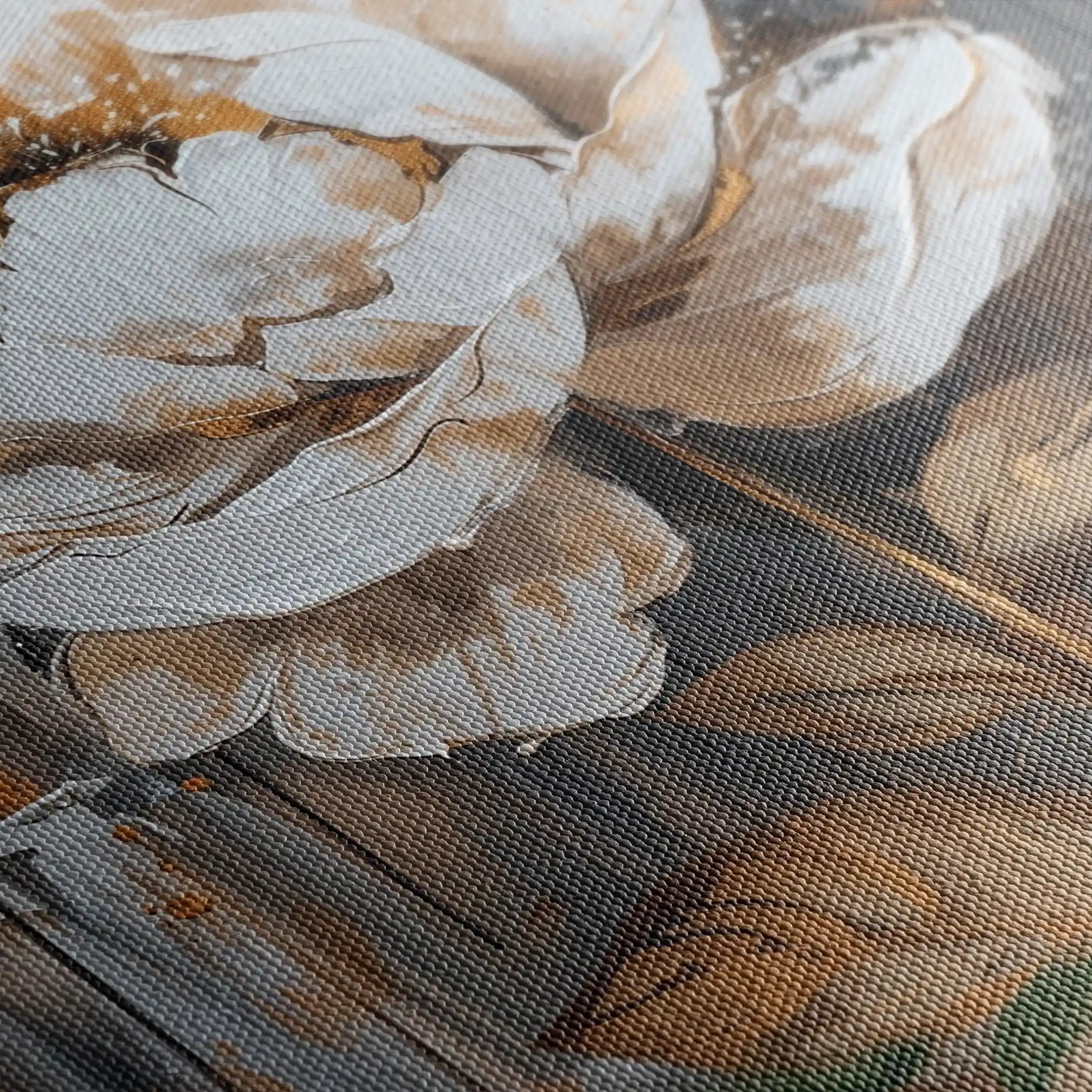 Floral 727 Canvas Art 18" x 24" / 45 x 60 cm / Black