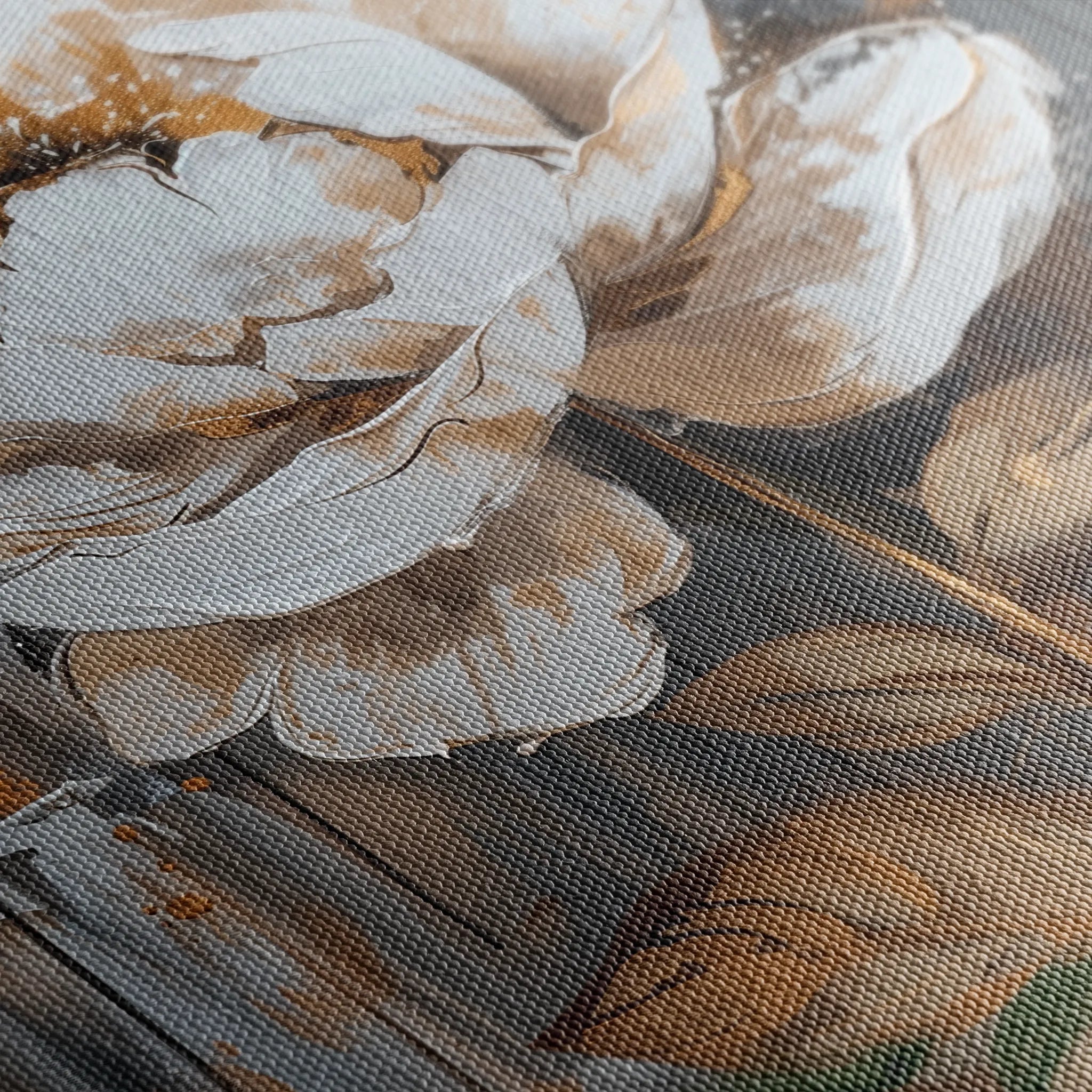 Floral 727 Canvas Art 18" x 24" / 45 x 60 cm / Black