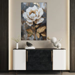 Floral 727 Canvas Art 60 x 40 cm / Black