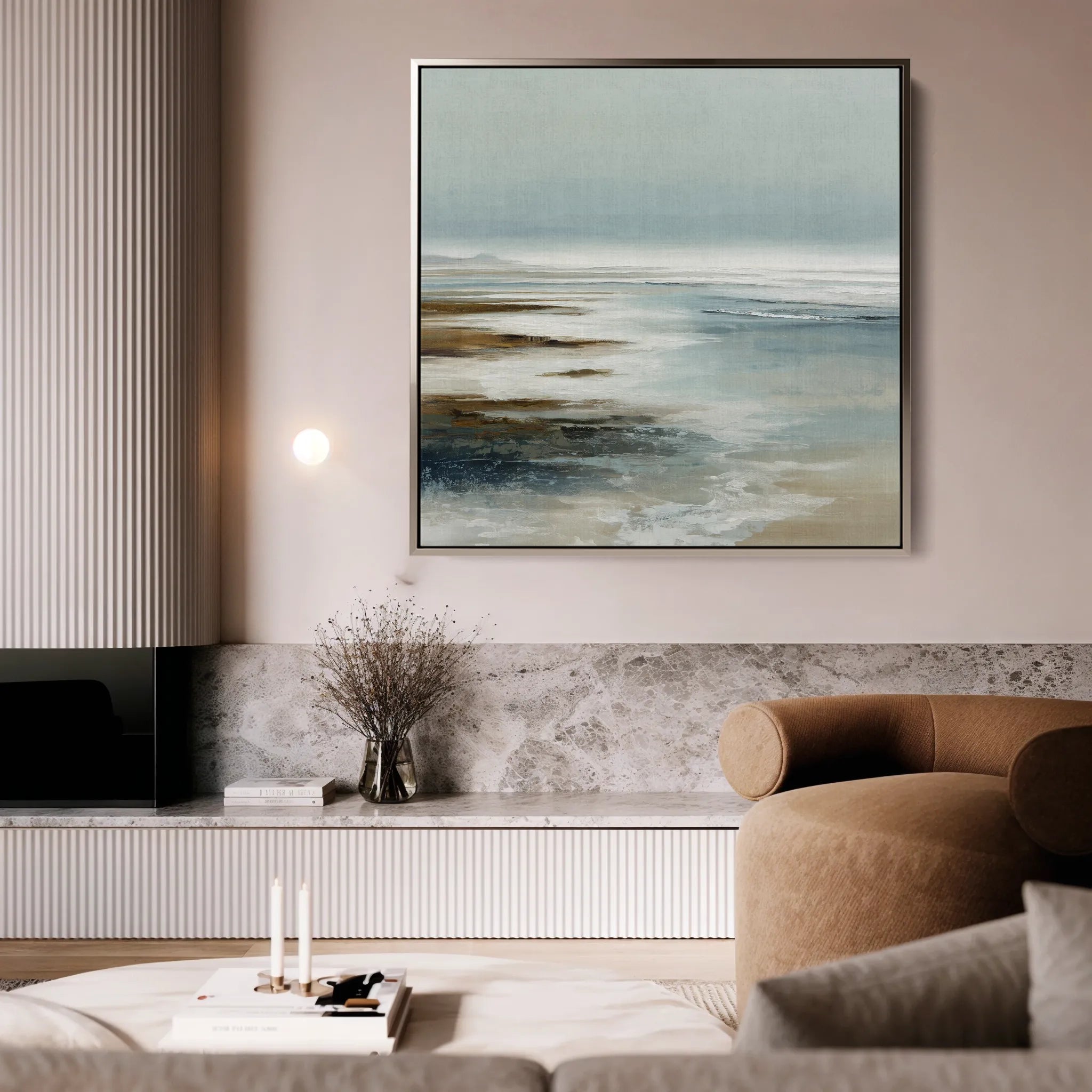 Abstract 728 Canvas Art 16" x 16" / 40 x 40 cm / Black