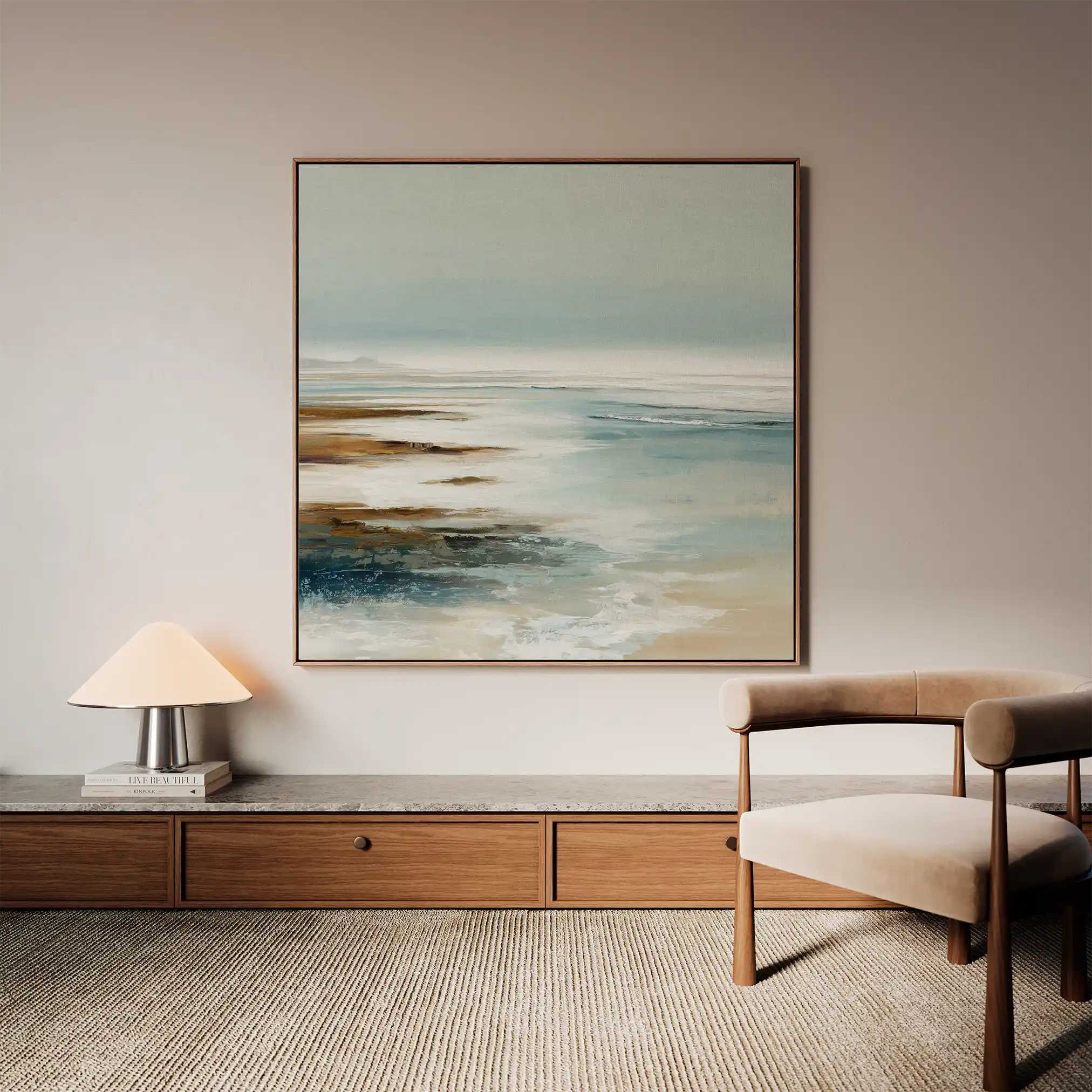Abstract 728 Canvas Art 60 x 60 cm / Black