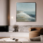 Abstract 729 Canvas Art 16" x 16" / 40 x 40 cm / Black