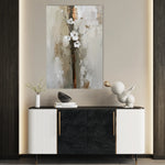 Floral 729 Canvas Art 18" x 24" / 45 x 60 cm / Black