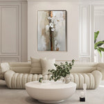 Floral 729 Canvas Art 60 x 40 cm / Black