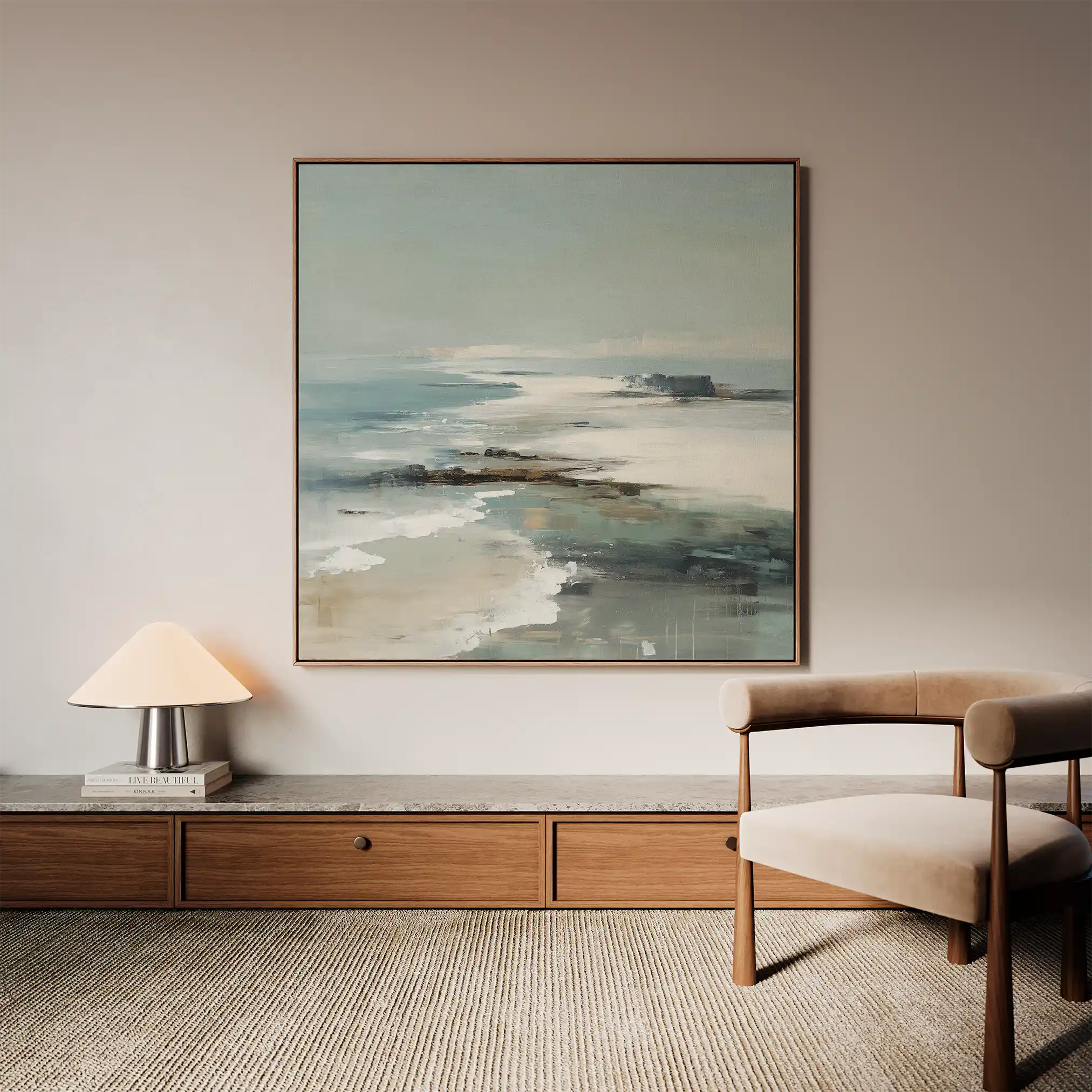 Abstract 730 Canvas Art 60 x 60 cm / Black