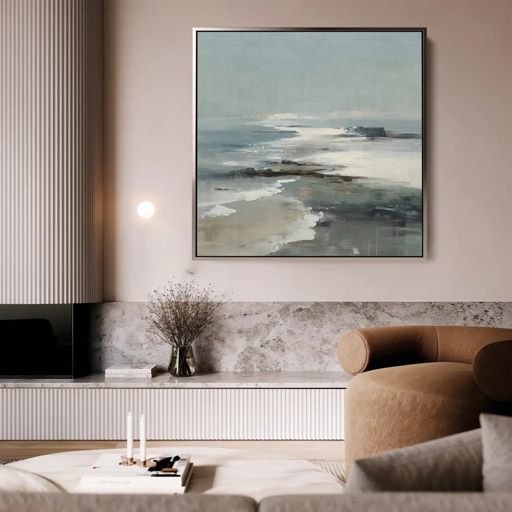 Abstract 730 Canvas Art 60 x 60 cm / Black