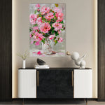 Floral 730 Canvas Art 18" x 24" / 45 x 60 cm / Black
