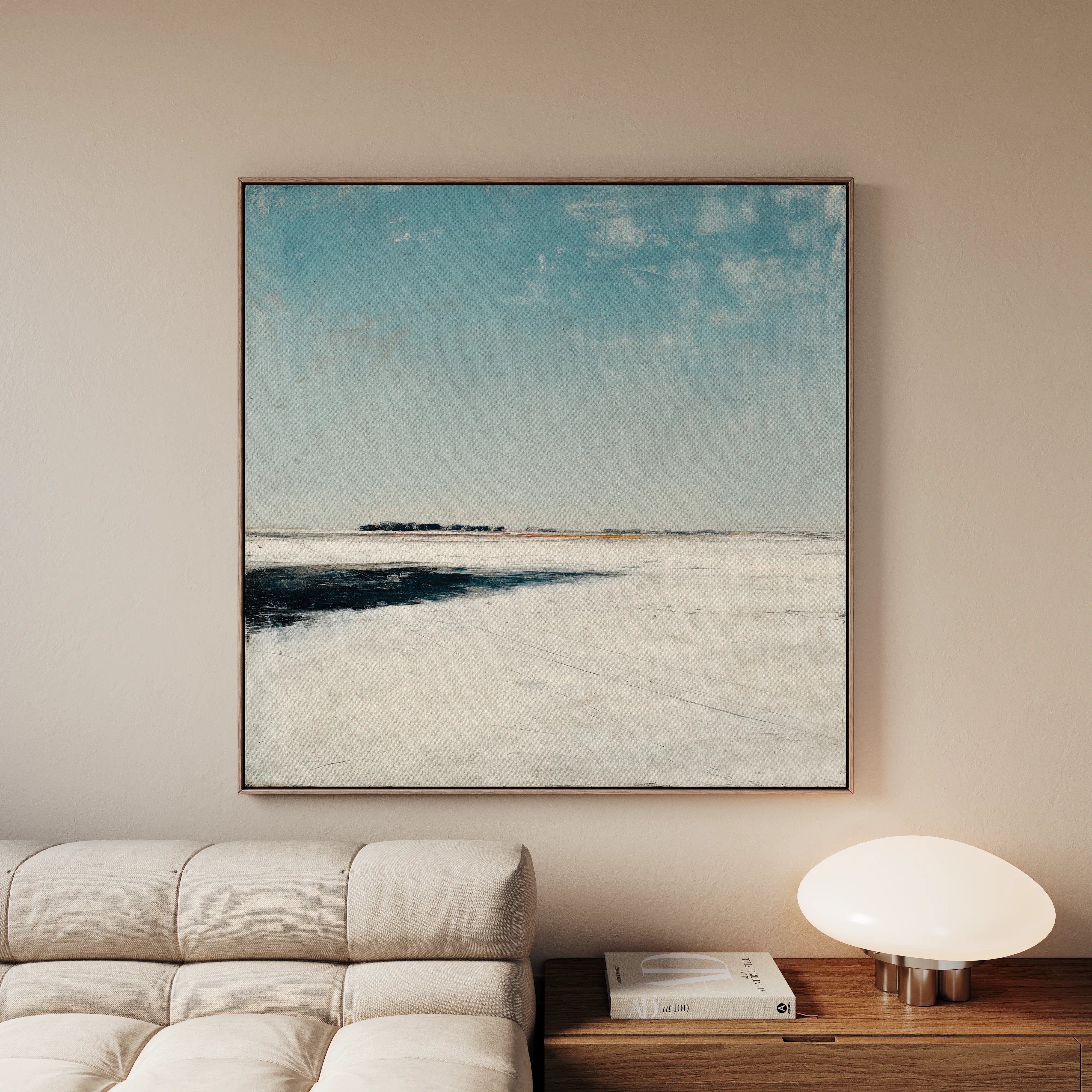 Abstract 731 Canvas Art 16" x 16" / 40 x 40 cm / Black