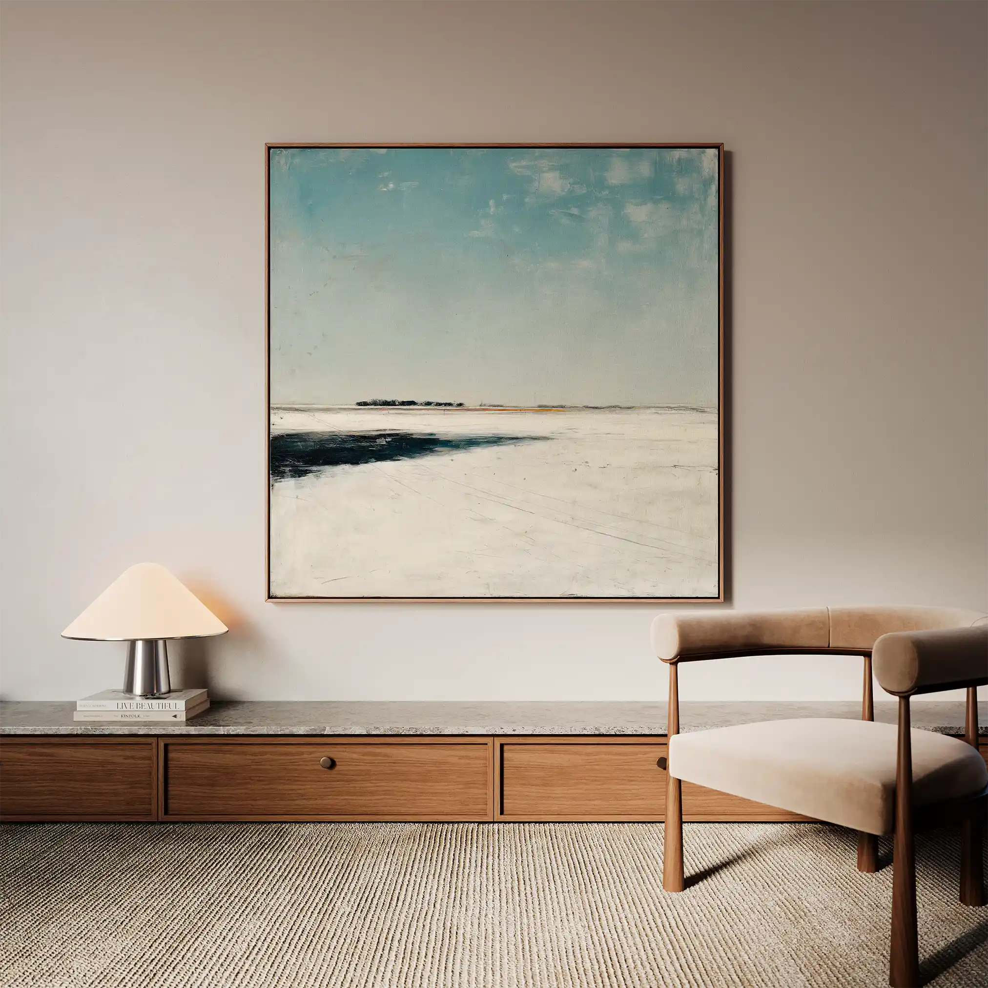 Abstract 731 Canvas Art 60 x 60 cm / Black
