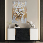 Floral 731 Canvas Art 60 x 40 cm / Black