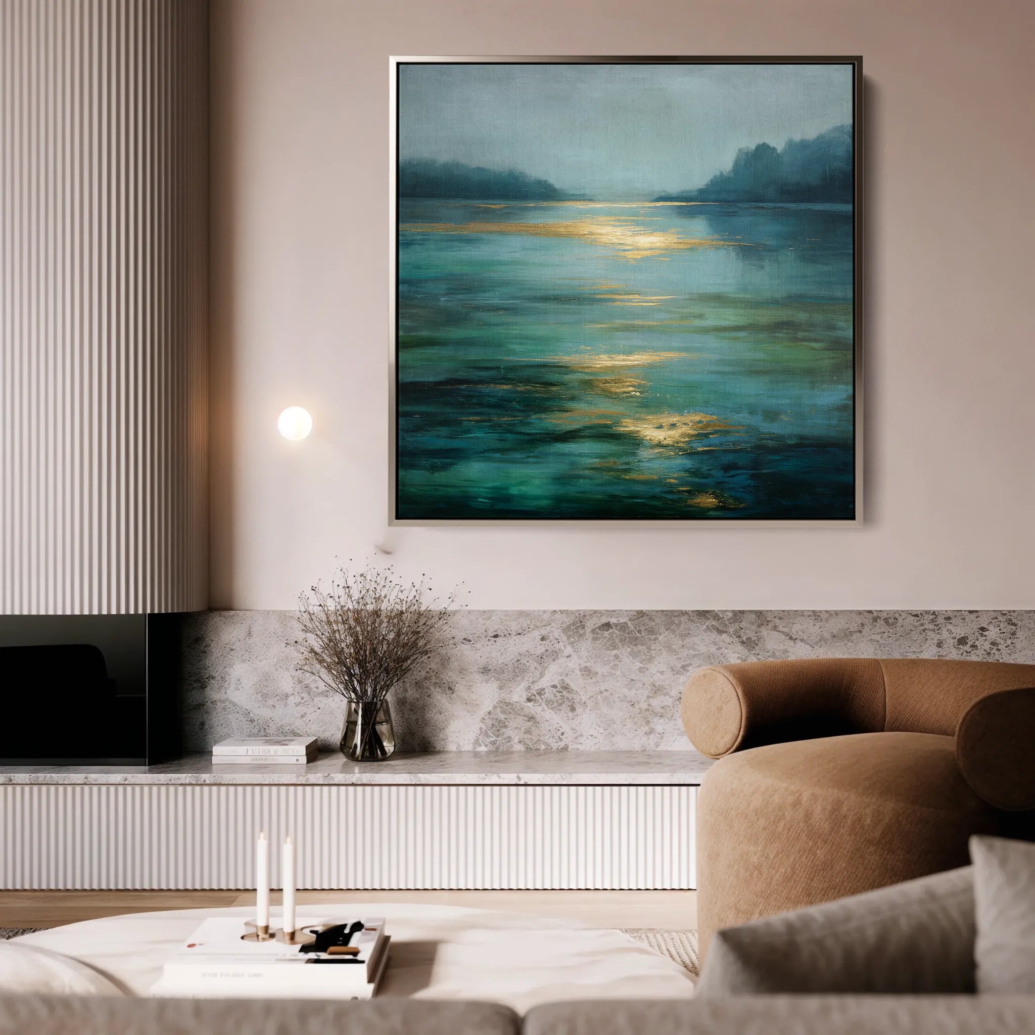 Abstract 732 Canvas Art 16" x 16" / 40 x 40 cm / Black