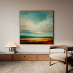 Abstract 733 Canvas Art 16" x 16" / 40 x 40 cm / Black