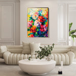 Floral 733 Canvas Art 18" x 24" / 45 x 60 cm / Black