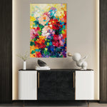 Floral 733 Canvas Art 18" x 24" / 45 x 60 cm / Black