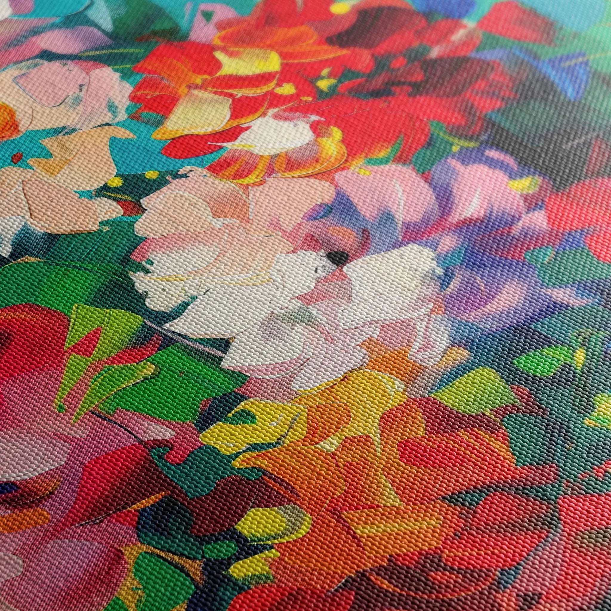 Floral 733 Canvas Art 18" x 24" / 45 x 60 cm / Black