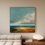 Abstract 734 Canvas Art 16" x 16" / 40 x 40 cm / Black