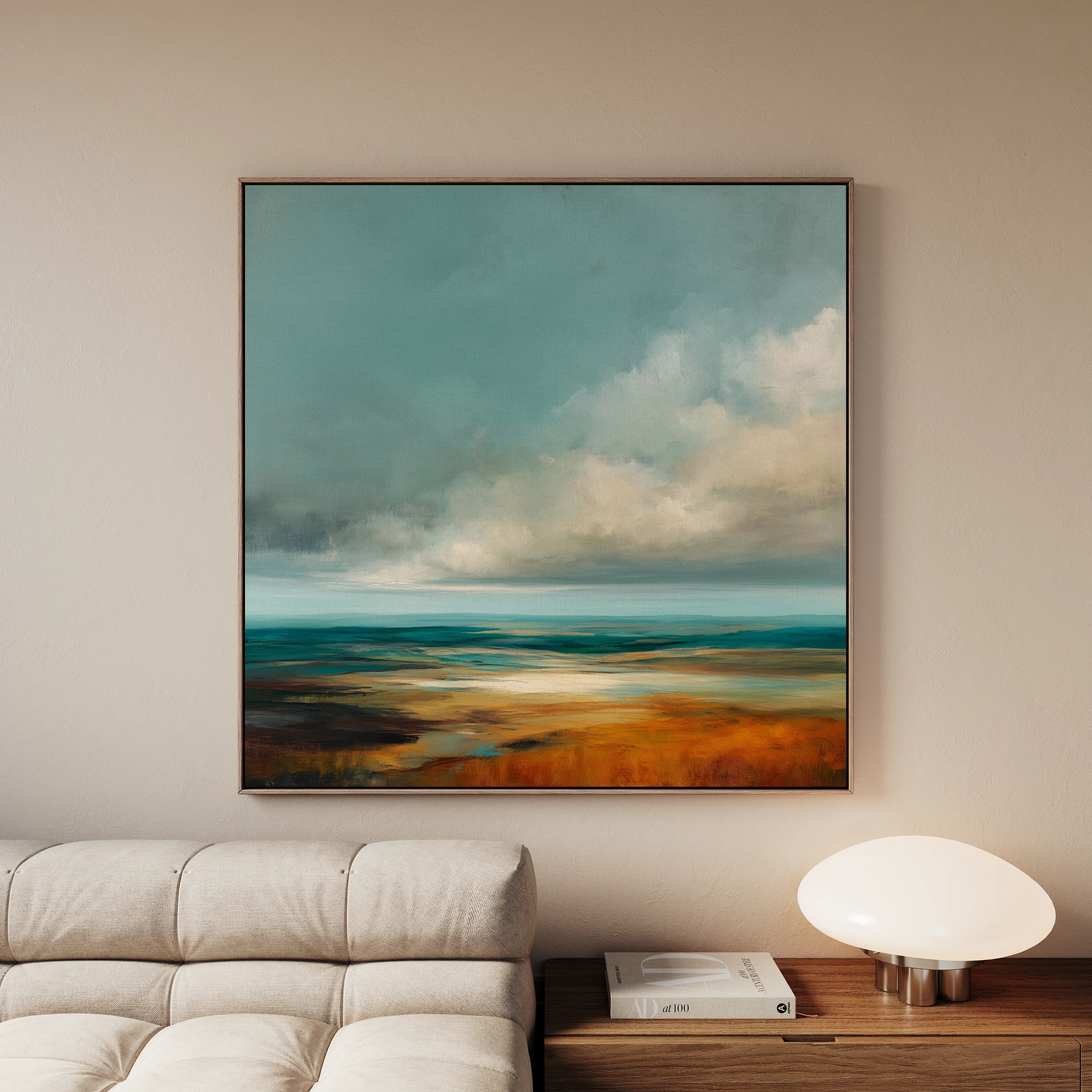 Abstract 734 Canvas Art 16" x 16" / 40 x 40 cm / Black