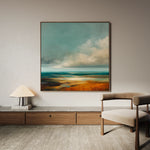 Abstract 734 Canvas Art 16" x 16" / 40 x 40 cm / Black