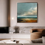 Abstract 734 Canvas Art 16" x 16" / 40 x 40 cm / Black