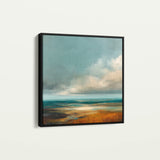 Abstract 734 Canvas Art 16" x 16" / 40 x 40 cm / Black