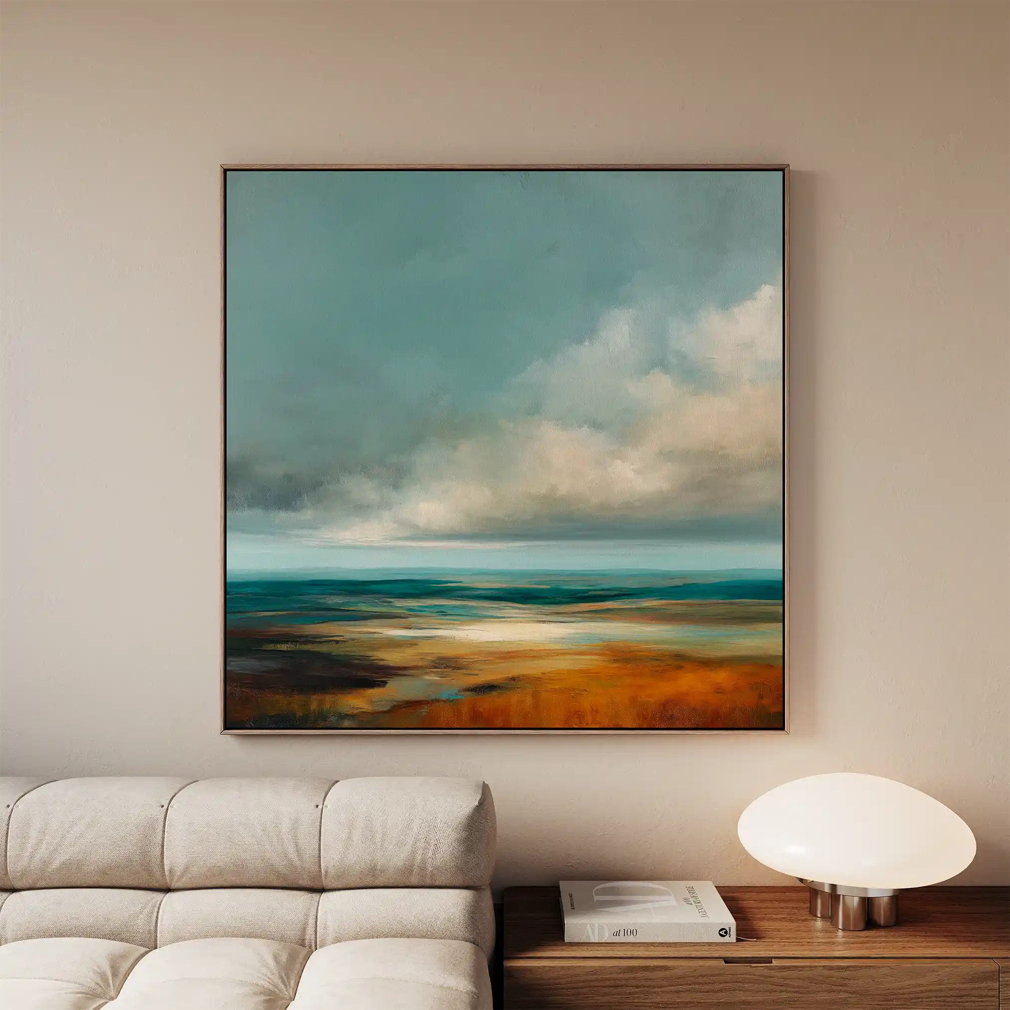 Abstract 734 Canvas Art 60 x 60 cm / Black