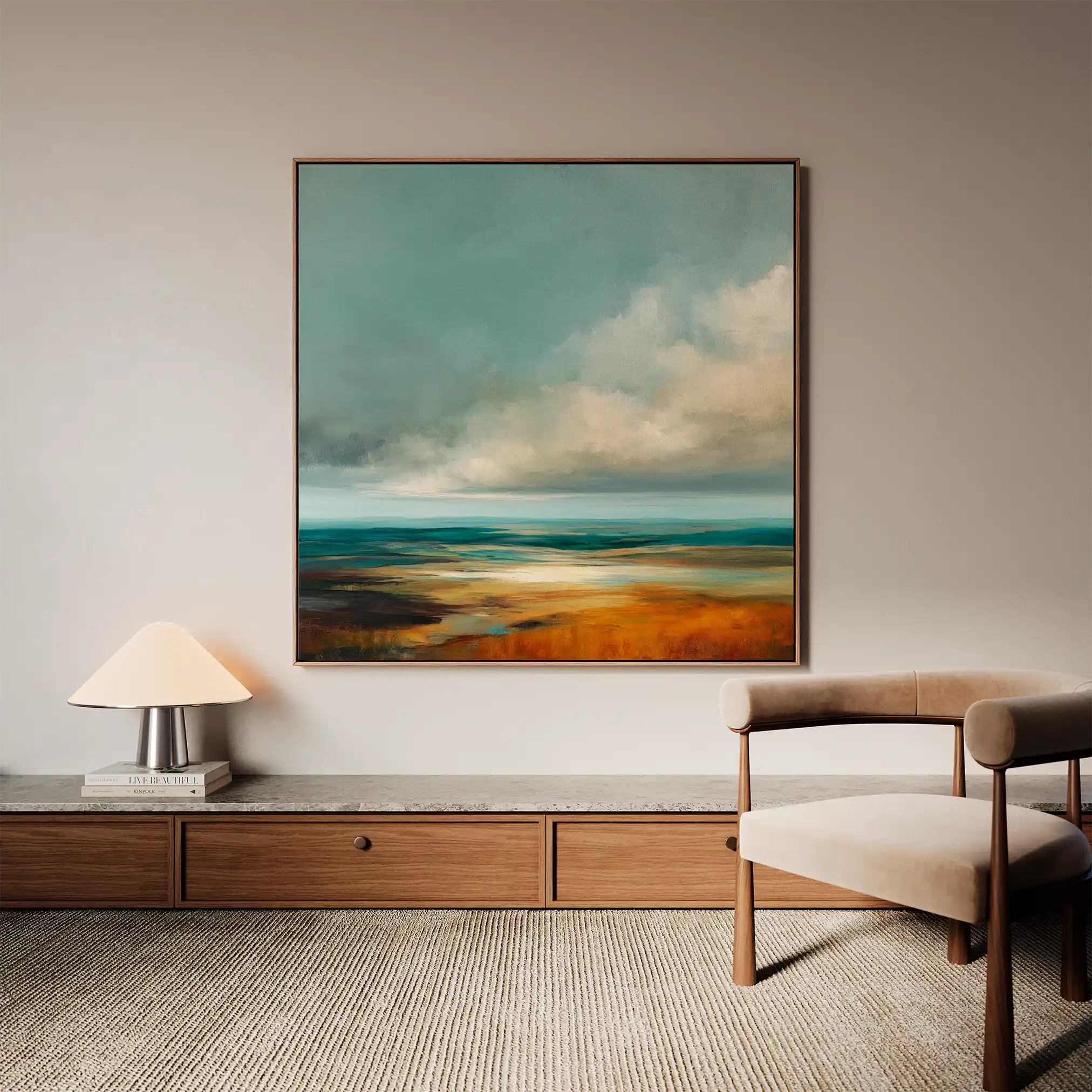 Abstract 734 Canvas Art 60 x 60 cm / Black