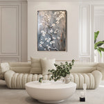Floral 734 Canvas Art 18" x 24" / 45 x 60 cm / Black