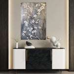 Floral 734 Canvas Art 18" x 24" / 45 x 60 cm / Black