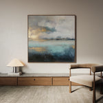 Abstract 735 Canvas Art 16" x 16" / 40 x 40 cm / Black