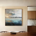 Abstract 735 Canvas Art 16" x 16" / 40 x 40 cm / Black