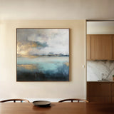 Abstract 735 Canvas Art 16" x 16" / 40 x 40 cm / Black