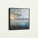 Abstract 735 Canvas Art 16" x 16" / 40 x 40 cm / Black