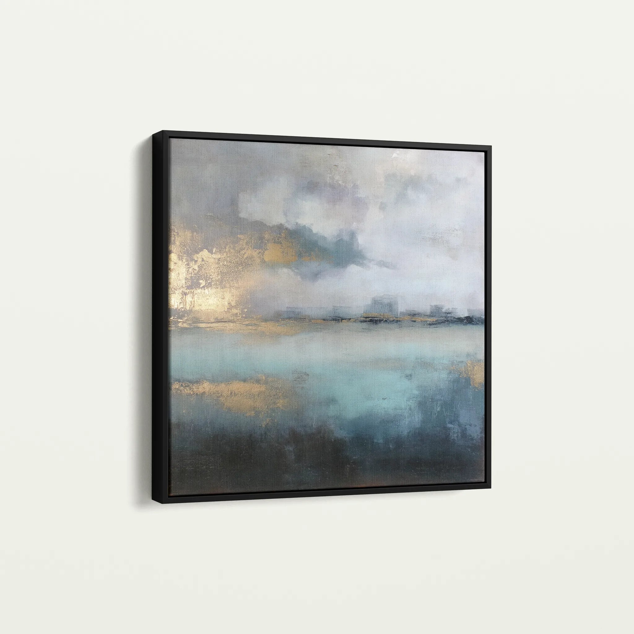 Abstract 735 Canvas Art 16" x 16" / 40 x 40 cm / Black