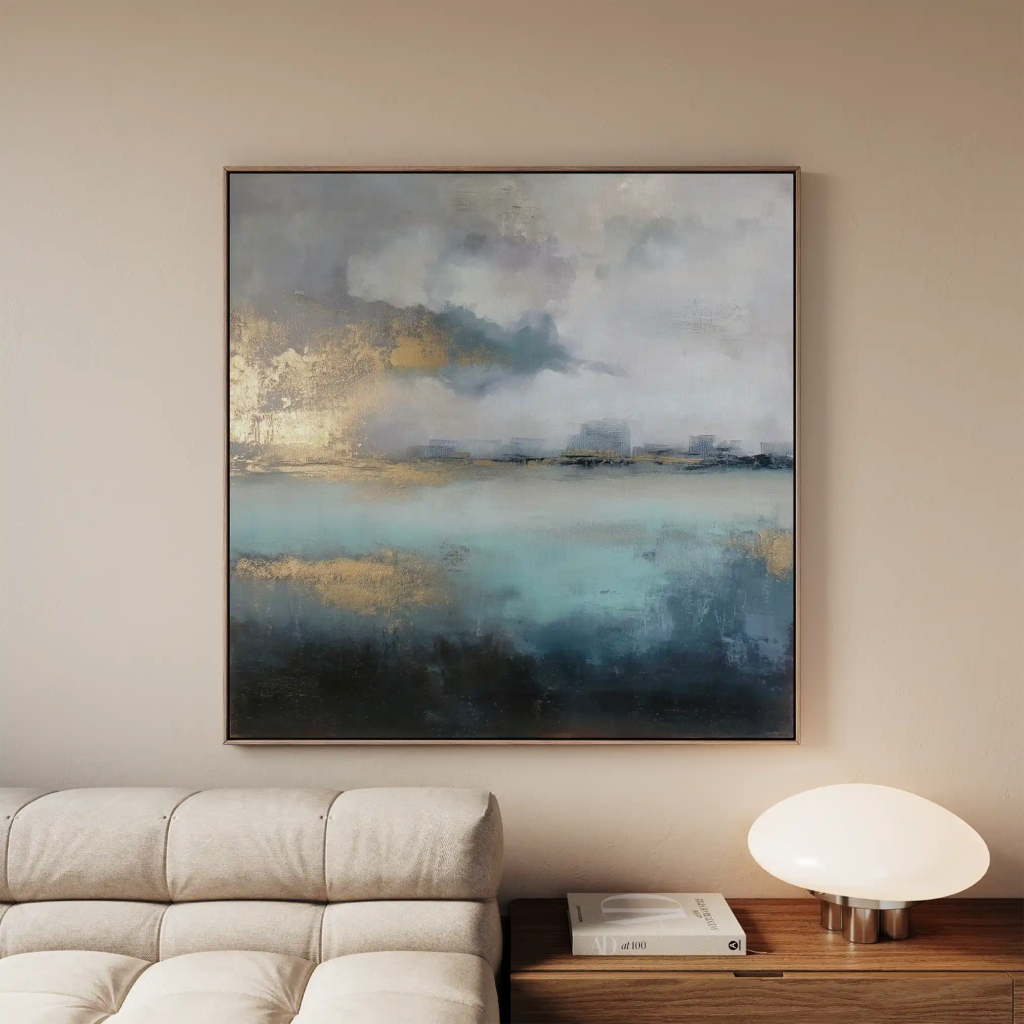 Abstract 735 Canvas Art 60 x 60 cm / Black