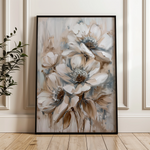 Floral 735 Canvas Art 18" x 24" / 45 x 60 cm / Black