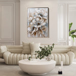 Floral 735 Canvas Art 18" x 24" / 45 x 60 cm / Black