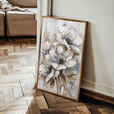 Floral 735 Canvas Art 18" x 24" / 45 x 60 cm / Black