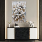 Floral 735 Canvas Art 18" x 24" / 45 x 60 cm / Black