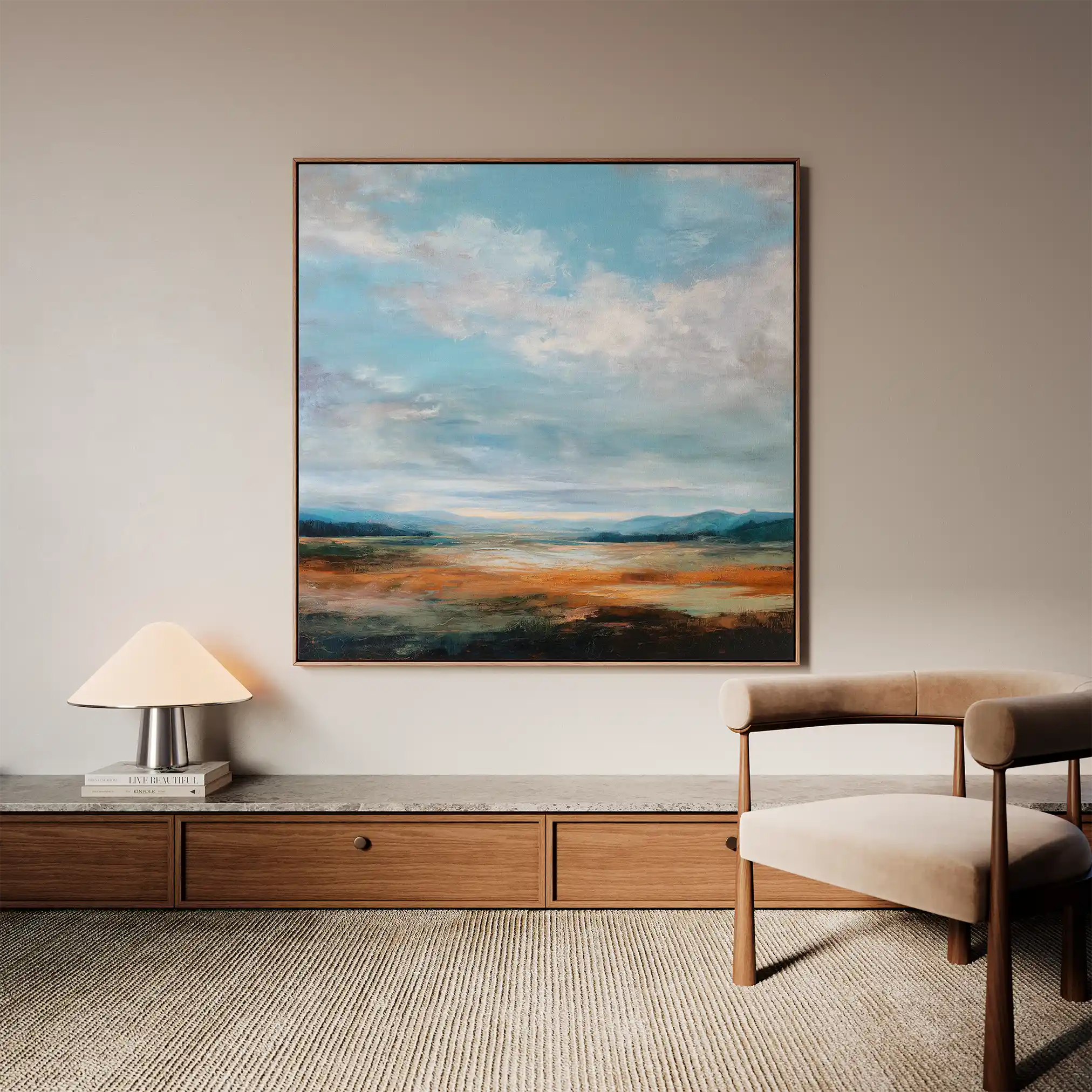 Abstract 736 Canvas Art 16" x 16" / 40 x 40 cm / Black