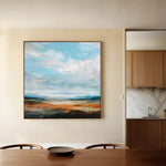 Abstract 736 Canvas Art 16" x 16" / 40 x 40 cm / Black