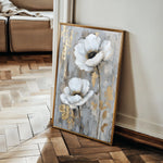 Floral 736 Canvas Art 18" x 24" / 45 x 60 cm / Black