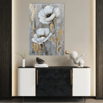 Floral 736 Canvas Art 18" x 24" / 45 x 60 cm / Black