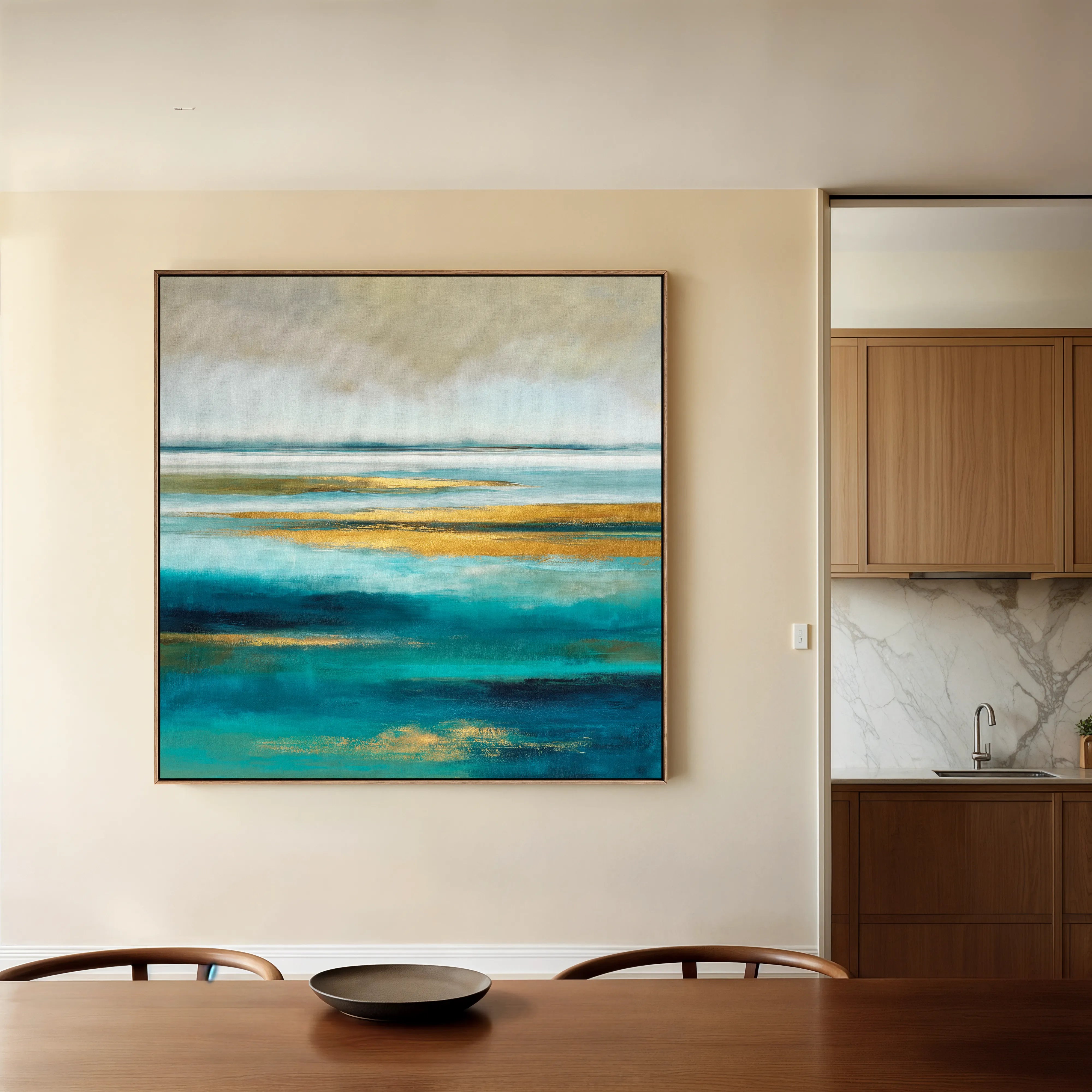 Abstract 737 Canvas Art 16" x 16" / 40 x 40 cm / Black
