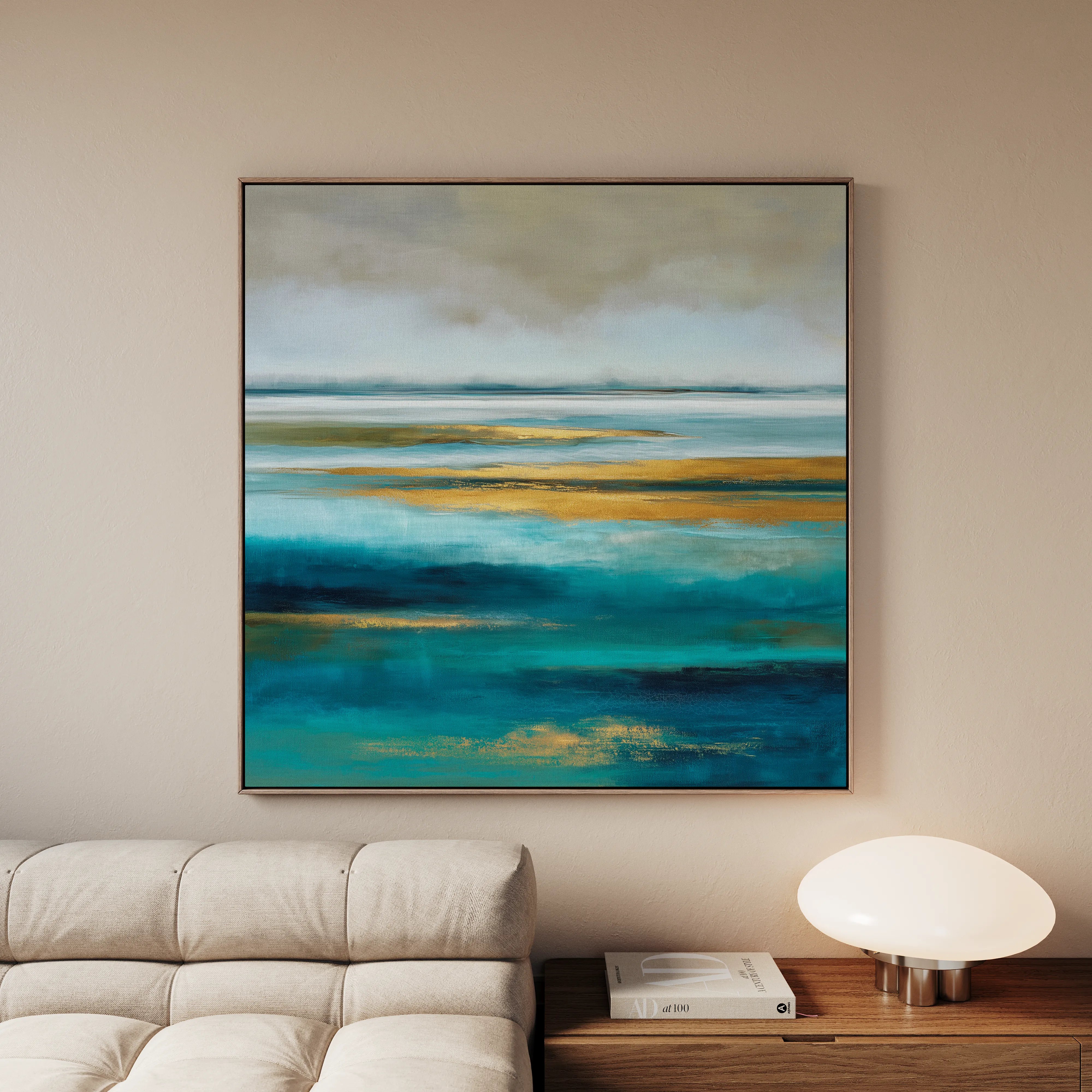 Abstract 737 Canvas Art 16" x 16" / 40 x 40 cm / Black