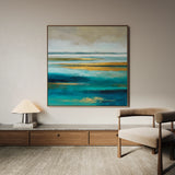 Abstract 737 Canvas Art 16" x 16" / 40 x 40 cm / Black