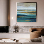 Abstract 737 Canvas Art 16" x 16" / 40 x 40 cm / Black
