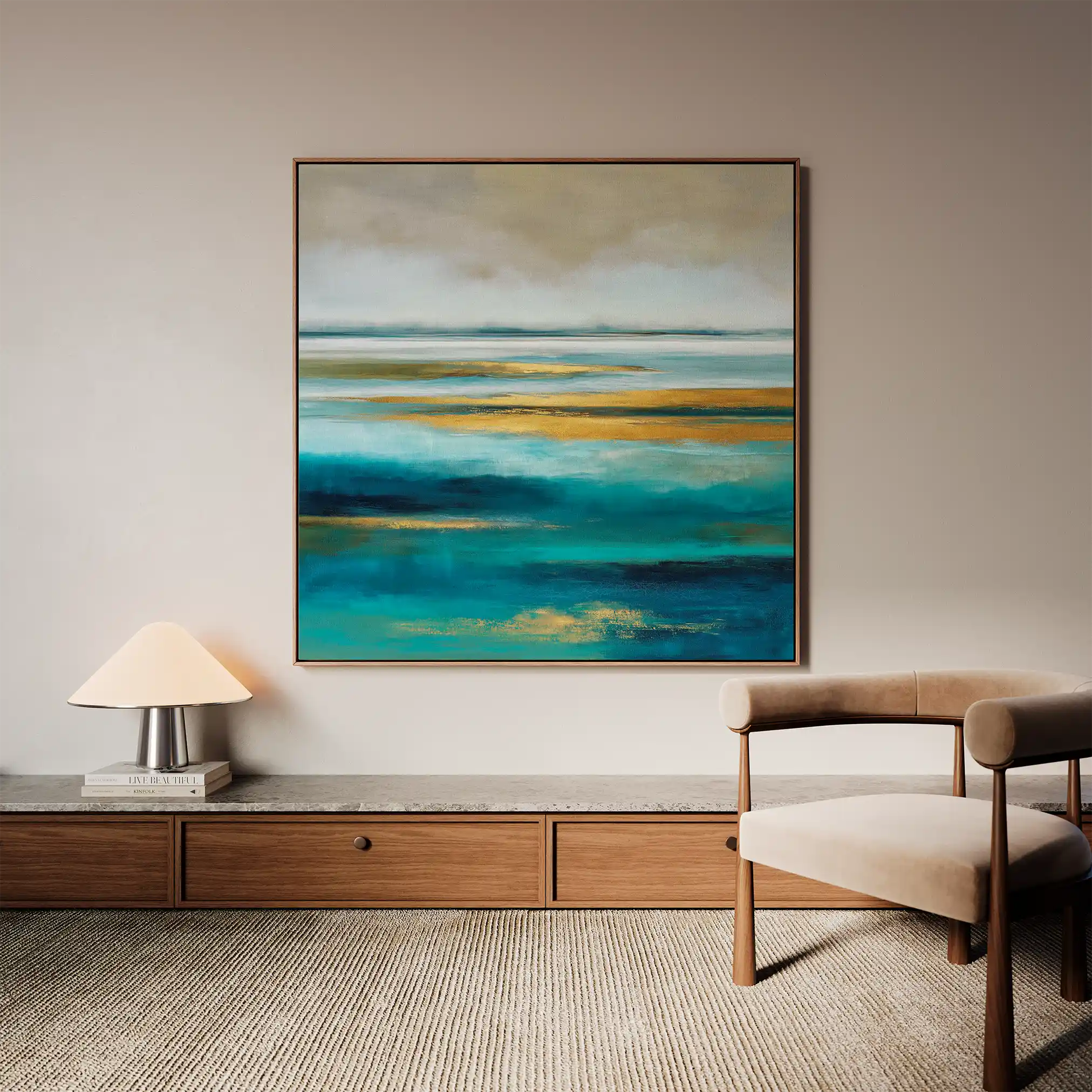 Abstract 737 Canvas Art 60 x 60 cm / Black