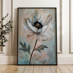 Floral 737 Canvas Art 18" x 24" / 45 x 60 cm / Black