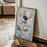 Floral 737 Canvas Art 18" x 24" / 45 x 60 cm / Black
