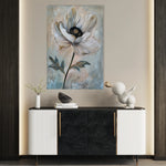 Floral 737 Canvas Art 18" x 24" / 45 x 60 cm / Black